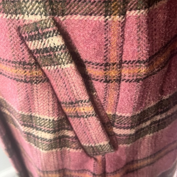 Davi & Dani Sz Small Pink Houndstooth Plaid Double Breasted Button Coat Jacket - Picture 12 of 16